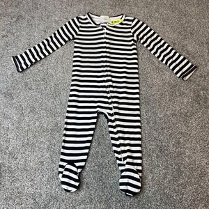 Kate Quinn Baby Sleeper 6-9 Months Footed Pajamas Bamboo Blend Striped‎ Pajama